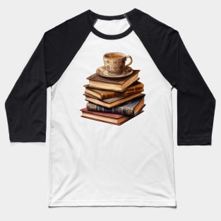 Books & Coffee Baseball T-Shirt